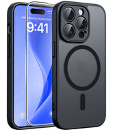 FNTCASE für iPhone 14 Pro Max Hülle: Starke magnetische, durchscheinende, matte, schlanke, stoßfeste Schutzhülle mit vollständigem Schutz